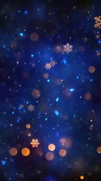 Mobilní Vertikální Rozlišení 1080X1920 Pixelů Vánoční Sníh Vločky Pozadí Bezešvé — Stock video