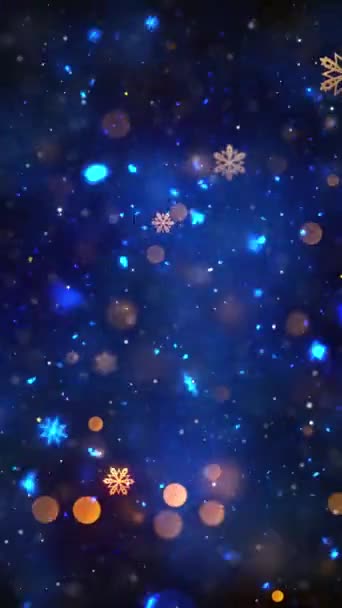 Мобильное Вертикальное Разрешение 1080Х1920 Пикселей Рождественский Снег Снежинки Фоне Бесшовной — стоковое видео