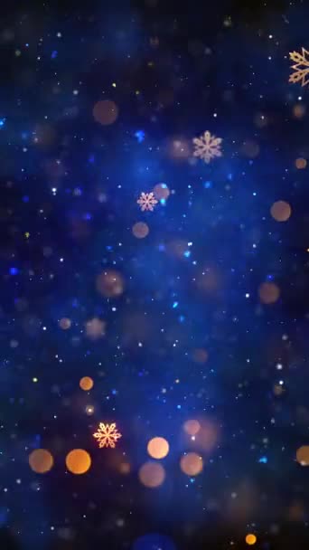 移动垂直分辨率1080X1920 Pixels Christmas Snow Snowflakes Background Seamless Loop Vertical Resolution — 图库视频影像