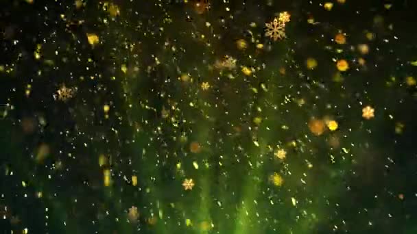 Christmas Theme Snow Snowflakes Rays Background Animation Seamless Loop High — Stok Video