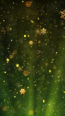 Mobil Dikey Çözünürlük 1080x1920 Pikseller, Yılbaşı Karları ve Kar Taneleri Kusursuz Döngü Arkaplanı, Dikey Çözünürlük Mobil Videolar için harika