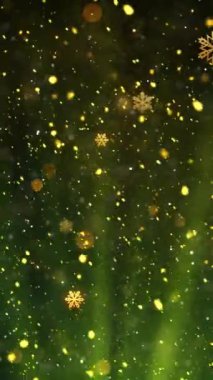 Mobil Dikey Çözünürlük 1080x1920 Pikseller, Yılbaşı Karları ve Kar Taneleri Kusursuz Döngü Arkaplanı, Dikey Çözünürlük Mobil Videolar için harika