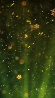 Mobil Dikey Çözünürlük 1080x1920 Pikseller, Yılbaşı Karları ve Kar Taneleri Kusursuz Döngü Arkaplanı, Dikey Çözünürlük Mobil Videolar için harika