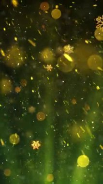 Mobil Dikey Çözünürlük 1080x1920 Pikseller, Yılbaşı Karları ve Kar Taneleri Kusursuz Döngü Arkaplanı, Dikey Çözünürlük Mobil Videolar için harika