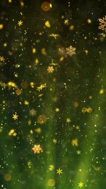 Mobil Dikey Çözünürlük 1080x1920 Pikseller, Yılbaşı Karları ve Kar Taneleri Kusursuz Döngü Arkaplanı, Dikey Çözünürlük Mobil Videolar için harika