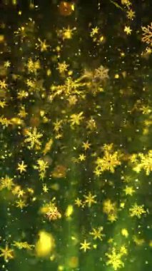 Mobil Dikey Çözünürlük 1080x1920 Pikseller, Yılbaşı Karları ve Kar Taneleri Kusursuz Döngü Arkaplanı, Dikey Çözünürlük Mobil Videolar için harika