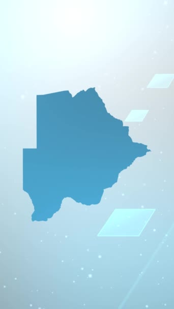 Resolução Vertical Móvel 1080X1920 Pixels Botswana Country Map Slider Background — Vídeo de Stock
