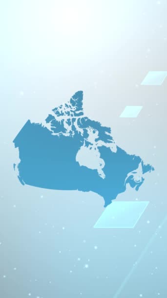移動式縦の決断 1080X1920 ピクセル カナダ カントリー マップ スライダー バックグラウンド オープナー 愛国的なプログラム — ストック動画