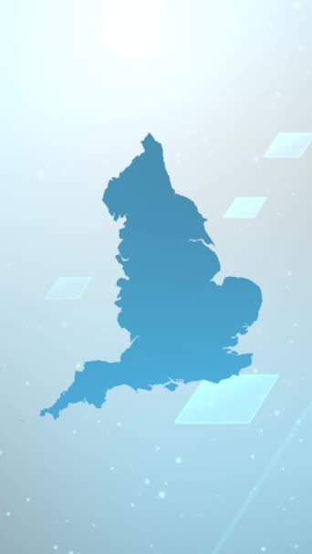 Resolução Vertical Móvel 1080X1920 Pixels Inglaterra País Mapa Slider Background — Vídeo de Stock