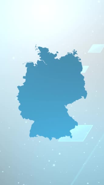 Mobile Vertical Resolution 1080X1920 Pixels Germany Country Map Slider Background — 图库视频影像