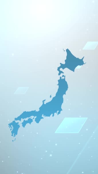 Resolução Vertical Móvel 1080X1920 Pixels Japão País Mapa Slider Background — Vídeo de Stock