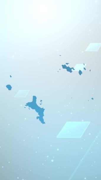 Mobile Vertikale Auflösung 1080X1920 Pixel Seychellen Landkarte Slider Hintergrundöffner Geeignet — Stockvideo