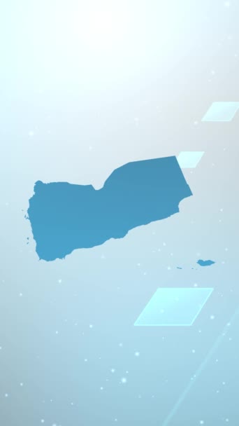 Resolução Vertical Móvel 1080X1920 Pixels Iêmen País Mapa Slider Background — Vídeo de Stock