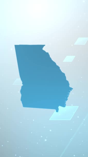 Mobiele Verticale Resolutie 1080X1920 Pixels Georgia State Usa Map Slider — Stockvideo