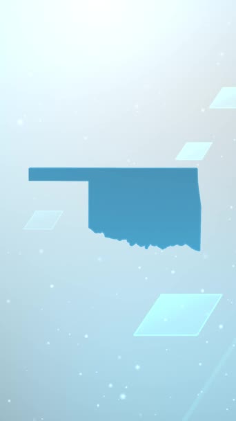 Mobile Vertical Resolution 1080X1920 Pixels Oklahoma State Usa Map Slider — Stock Video
