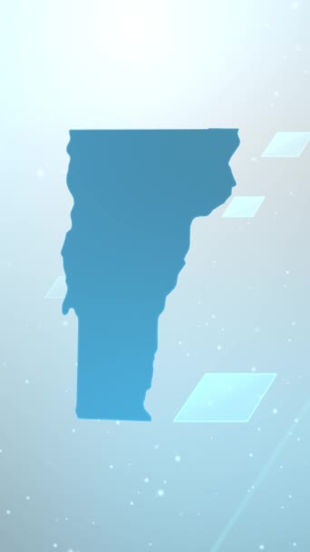 Mobile Vertical Resolution 1080X1920 Pixels Vermont State Usa Map Slider — Vídeos de Stock