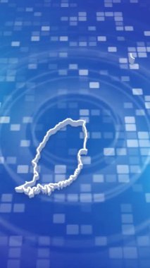 Mobil Dikey Çözünürlük 1080x1920 Piksel, Grenada 3D Minimal Arkaplan Haritası, Çok Amaçlı Politika, Seçimler, Seyahat, Haberler ve Spor Olayları İçin Kullanışlı