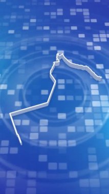 Mobil Dikey Çözünürlük 1080x1920 Pikseller, Umman 3D Minimal Arkaplan Haritası, Çok Amaçlı Politika, Seçimler, Seyahat, Haberler ve Spor Olayları İçin Kullanışlı