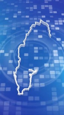 Mobil Dikey Çözünürlük 1080x1920 Piksel, İsveç 3D Minimal Arkaplan Giriş, Çok Amaçlı Politika, Seçimler, Seyahat, Haberler ve Spor Olayları İçin Kullanışlı