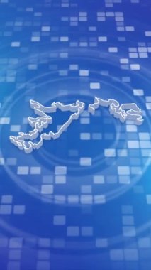 Mobil Dikey Çözünürlük 1080x1920 Pikseller, Falkland Adaları 3D Minimal Arkaplan Haritası, Çok Amaçlı Politika, Seçimler, Seyahat, Haber ve Spor Olayları İçin Kullanışlı