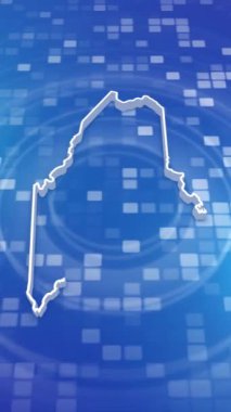 Mobil Dikey Çözünürlük 1080x1920 Piksel, Maine State (USA) 3D Minimal Arkaplan Giriş, Çok Amaçlı Politika, Seçimler, Seyahat, Haber ve Spor Olayları İçin Kullanışlı