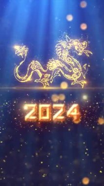 Mobil Dikey Çözünürlük 1080x1920 Piksel, Çin Yeni Yıl 2024 Arkaplan Animasyonu, Çin etkinlikleri için kullanışlı, Çin Yeni Yıl Dilekleri