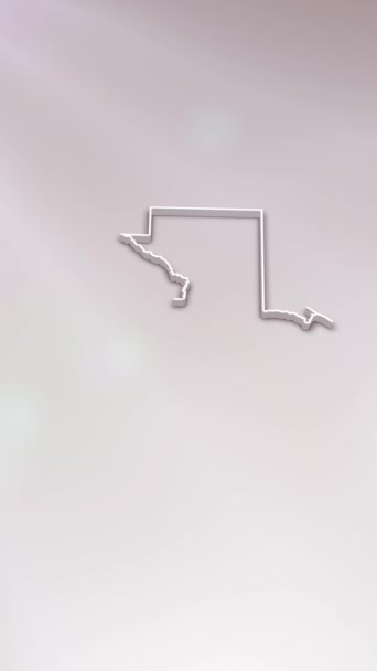Risoluzione Verticale Mobile 1080X1920 Pixel Guatemala Mappa Introduzione Sfondo Bianco — Video Stock