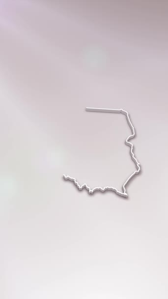 Мобильное Вертикальное Разрешение 1080Х1920 Пикселей Карта Польши Белом Фоне Многоцелевой — стоковое видео