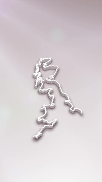 移動式縦決断 1080X1920 ピクセル イギリス 白い背景の地図 ニュースおよびスポーツ イベントのために有用な多目的背景 — ストック動画