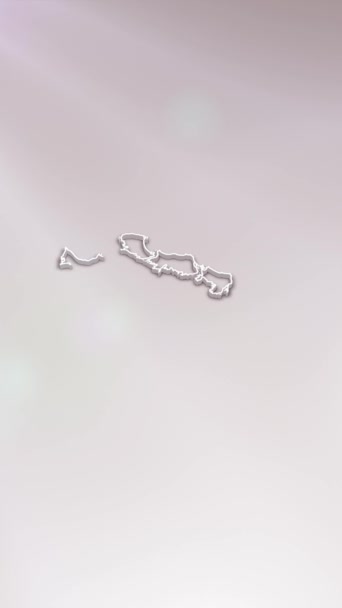 Resolución Vertical Móvil 1080X1920 Pixeles Islas Turcas Caicos Mapa Introducción — Vídeo de stock