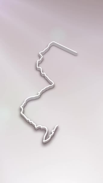 Mobile Vertical Resolution 1080X1920 Pixels New Jersey State Usa Map — Αρχείο Βίντεο
