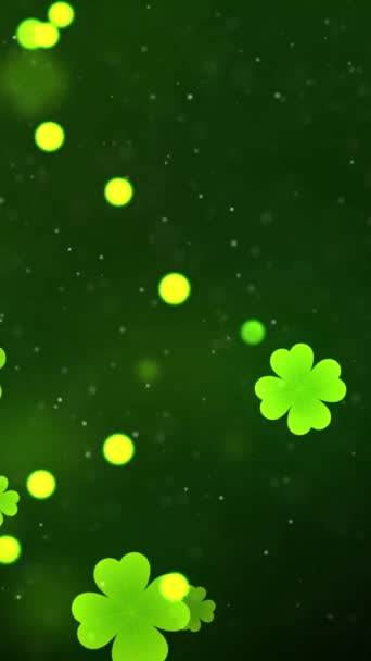 Mobile Vertical Resolution 1080X1920 Pixels Patrick Day Fone Animation Seamless — стоковое видео