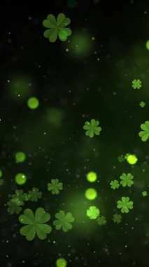 Mobil Dikey Çözünürlük 1080x1920 Pikseller, Kusursuz Döngülü Aziz Patrick Günü Arkaplan Animasyonu