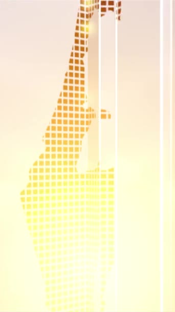 Mobil Vertikális Felbontás 1080X1920 Pixel Izrael Térkép Megnyitása Minimális Háttér — Stock videók