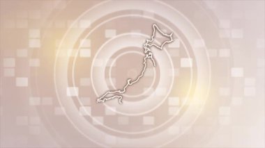 Japonya Minimum Arkaplan Animasyon Haritası, Japonya 3D Haritalı Çoklu Amaçlı Arkaplan ve Kutular, Siyaset, Seçim, Seyahat, Haber ve Spor Olayları İçin Kullanışlı