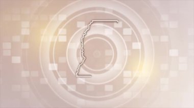 Mississippi Eyaleti (ABD) Minimum Arkaplan Animasyon Haritası, 3D Mississippi Eyalet Haritalı Çoklu Amaç Arkaplanı, Siyaset, Seçim, Seyahat, Haberler ve Spor Olayları İçin Kullanışlı