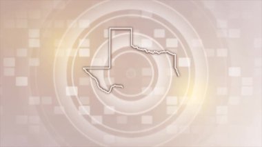 Teksas Eyaleti (ABD) Asgari Arkaplan Animasyon Haritası, Üç Boyutlu Teksas Eyalet Haritası ile Çok Amaçlı Arkaplan, Siyaset, Seçim, Seyahat, Haberler ve Spor Olayları İçin Kullanışlı