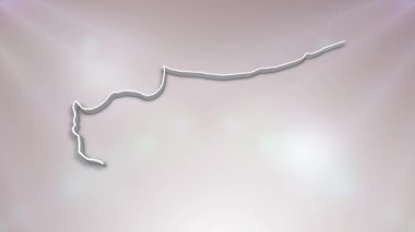 Ülke Haritasında Kıbrıs Bayrağı, Siyaset, Seçim, Seyahat, Haber ve Spor Etkinlikleri ve Sunumlar İçin Uygun 3D Bayrak Açacak