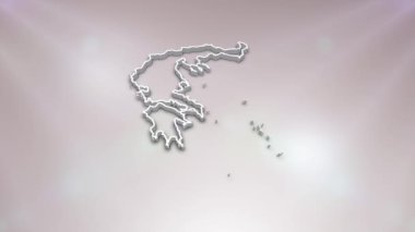Yunanistan Ülke Haritasında Bayrak, Siyaset, Seçim, Seyahat, Haber ve Spor Etkinlikleri ve Sunumları İçin Uygun 3D Bayrak Açacak
