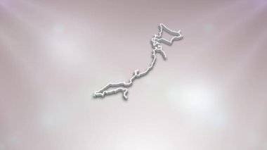 Ülke Haritasında Japonya Bayrağı, Siyaset, Seçim, Seyahat, Haber ve Spor Etkinlikleri ve Sunumlar İçin Uygun 3D Bayrak Açacak
