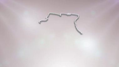 Ülke Haritasında Bayrağın Adı, Siyaset, Seçim, Seyahat, Haberler ve Spor Olayları ve Sunumlar İçin Uygun 3D Harita Açacağı