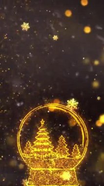 Mobil Dikey Çözünürlük 2160 x 3840 Piksel, Yılbaşı Mutlu Kış Arkaplanı Kusursuz Döngü, Mobil Videolar için Dikey Çözünürlük, Noel, Yeni Yıl, Kış Promosyonları, Tatil Açılışları