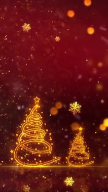 Mobil Dikey Çözünürlük 2160 x 3840 Piksel, Yılbaşı Mutlu Kış Arkaplanı Kusursuz Döngü, Mobil Videolar için Dikey Çözünürlük, Noel, Yeni Yıl, Kış Promosyonları, Tatil Açılışları