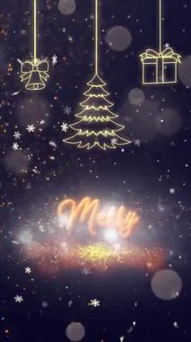 Mobil Dikey Çözünürlük 2160 x 3840 Piksel, Mutlu Noel Dilekleri Arkaplanı, Mobil Videolar için Dikey Çözünürlük, Noel için Uygun, Yeni Yıl, Kış Promosyonu, Tatil Açılışları