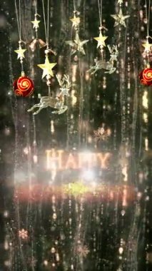 Mobil Dikey Çözünürlük 2160 x 3840 Piksel, Mutlu Yeni Yıl Dilekleri Arkaplanı, Mobil Videolar için Dikey Çözünürlük, Noel, Yeni Yıl, Kış Tanıtımları, Tatil Açılışları