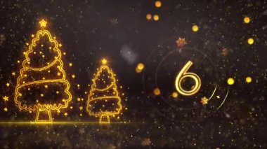 4K, 3840 x 2160 Piksel Çözünürlüğü, 2025 Mutlu Yeni Yıl Geri Sayım Animasyonu, 10 Saniyeden Başlıyor, 2025 Yılına Yüksek Kaliteli Yeni Yıl Animasyonu