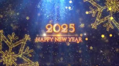 4K, 3840 x 2160 Piksel Çözünürlüğü, 2025 Mutlu Yıllar Arkaplan Animasyonu, Yüksek Kaliteli Yeni Yıl Giriş Açıcısı 2025