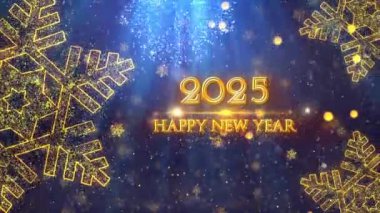 4K, 3840 x 2160 Piksel Çözünürlüğü, 2025 Mutlu Yıllar Arkaplan Animasyonu, Yüksek Kaliteli Yeni Yıl Giriş Açıcısı 2025