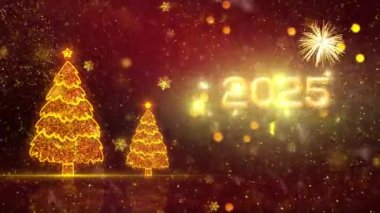 4K, 3840 x 2160 Piksel Çözünürlüğü, 2025 Mutlu Yıllar Arkaplan Animasyonu, Yüksek Kaliteli Yeni Yıl Giriş Açıcısı 2025