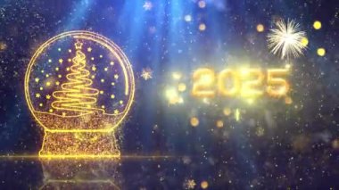 4K, 3840 x 2160 Piksel Çözünürlüğü, 2025 Mutlu Yıllar Arkaplan Animasyonu, Yüksek Kaliteli Yeni Yıl Giriş Açıcısı 2025